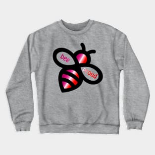 Bee Proud - Lesbian LGBT Flag bees Crewneck Sweatshirt